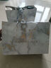欧斯若 3个装韩版礼品袋 大理石纹包装袋商务礼物袋节日婚庆服装店纸袋 3个装 银灰色大号约36x12x25cm 实拍图