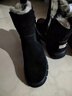 达芙妮雪地靴女冬季加绒加厚保暖短靴东北大棉鞋子 4023608085 黑色 37  实拍图