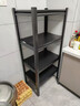 美亿莱厨房置物架不锈碳钢货架家用微波炉架落地收纳储物架烤箱架子多层 【3层碳钢加厚】长40宽30高80 实拍图