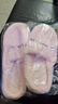 小熊兔子卡通棉拖鞋家用室内厚底保暖防滑毛毛拖鞋踩屎感棉拖鞋女 粉色随机英文刺绣 40-41 【适合39-40】 实拍图