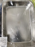 洛滑304烤鱼盘长方形烤鱼专用锅家用通用不锈钢双耳加深加厚 特大号浅盘45*27*6(可装4斤） 实拍图