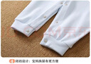 赞翠（ZANCUI）春秋冬纯棉男女宝宝无骨连体衣暗扣两用档婴儿爬服新生儿连体内衣 保暖大眼猫蓝色（无骨衣） 73cm 建议0-6个月 实拍图