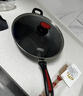 爱仕达无油烟不粘锅炒锅 硬氧耐磨耐用油你控炒菜锅32cm 明火电磁炉通用 炒锅 黑红配件 32cm 实拍图