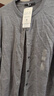 优衣库女装精纺美利奴羊毛圆领针织开衫/长袖通勤秋冬新款478331 05 天灰色 L 实拍图
