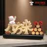 赟娅八方来财招财猫摆件前台店铺开业礼品办公室客厅玄关装饰乔迁礼物 八方来财摆件【含底座】 实拍图