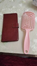 蓬松高颅顶梳子头发神器女士专用长发造型按摩经络家用镂空排骨梳 （新客专享）蓬松气垫梳粉色 1个装 实拍图