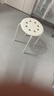 宜家（IKEA）MARIUS玛留斯可叠放塑料凳子加厚家用简易侘寂风餐椅圆凳 白色45cm 实拍图