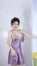 浪莎真丝睡衣女2026新款夏季高级感冰·丝绸吊带桑蚕丝睡裙睡袍两件装 BS-D6606 紫色单裙 L 165 适合101-115斤 实拍图