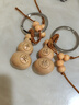 小葫芦钥匙扣桃木雕挂件手工创意平安福禄大富贵随身包吊饰节礼品 2个平安福禄 实拍图