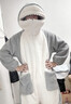 束时·创漫动漫卡通连体睡衣袍男女情侣秋冬加绒加厚珊瑚绒动物家居服套 鲨鱼连体睡衣套装（加厚珊瑚绒）+棉鞋（可爱哈） 3XL (170-178cm,适用70-85kg) 实拍图