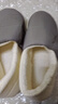 棉拖鞋包头拖秋冬款保暖舒适毛绒厚底宿舍学生室内家居 灰色款 （适合42-43脚穿） 实拍图