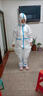 致尔康 防护服一次性连体连帽防粉尘 隔离衣防水养殖场喷漆工作服 蓝条连帽+长靴套M 实拍图