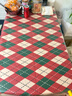 钟爱一生圣诞节装饰桌布防水免洗TPU餐桌布长方形茶几台布绿格137*180cm 实拍图
