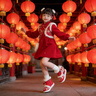汉服鞋子女童冬季2026新款儿童拜年鞋国风红色雪地靴加绒绣花棉鞋 红色 27 实拍图