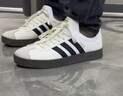 adidas「T头鞋」VL COURT复古休闲板鞋德训鞋男女阿迪达斯轻运动 汉玉白/黑色/树脂黄   35.5 实拍图