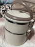 【带饭必备】饭盒带盖上班族保温密封饭盒不锈钢大容量学生便当盒 乳白色2层 实拍图