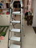 杜邦（DU PONT）梯子家用折叠铝合金梯加厚人字梯登高梯爬步安全梯扶梯楼银色5步 实拍图