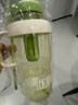 【活动专享】大容量水杯冰霸吸管杯高颜值学生茶水分离杯子 肚肚杯1个-浅绿色 实拍图
