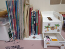齐心（COMIX）多功能组合书立架书立抽屉笔筒一体式桌面收纳书架学生办公用品桌面资料书本收纳书档哑光白B2257 实拍图