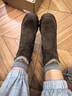 达芙妮雪地靴女冬季加绒加厚保暖短靴东北大棉鞋子 4023608085 棕色 37  实拍图