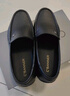 千百度2026男鞋头层羊皮商务休闲皮鞋舒适套脚豆豆鞋乐福鞋 黑色 42 实拍图