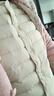 鸭鸭（YAYA）佟丽娅同款轻薄羽绒服女新款冬季短款圆领内胆修身时尚薄外套男 米白色【女款无领】 2XL 【建议125-140斤】 实拍图