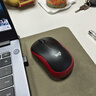 罗技（Logitech）M185鼠标 无线鼠标 办公鼠标 对称鼠标 黑色红边 带无线2.4G接收器 实拍图
