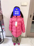 保姆鹅  【风墙】儿童羽绒服宝宝中长款护脸加厚外套保暖童装[NG2664] 石榴粉 140 实拍图