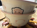 釉下彩可爱卡通碗碟套装家用高颜值陶瓷碗筷盘餐具 2碗2勺 4件套 实拍图