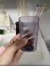 京东物流 光泽牙刷洗漱杯时尚透明漱口杯塑料杯情侣牙刷杯漱口杯 漱口杯-蓝色7cm*10cm 2个装 实拍图