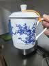盛天下景德镇陶瓷茶杯带盖骨瓷杯青花水杯办公杯礼品杯会议杯子定制 江南水乡 500ml 1个 实拍图