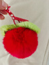 仿獭兔毛小柿子可爱书包包挂件毛绒球玩偶公仔汽车钥匙扣挂饰礼物 1个装【柿柿如意挂件】 1个装 实拍图