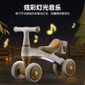 儿童平衡车1-3岁宝宝滑行车溜溜车学步车扭扭车三轮车礼物玩具 卡其色 升级款 声光音乐+水壶架 实拍图