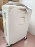 梵地亚行李箱多功能箱包拉杆箱学生大容量旅行密码箱皮箱杯架白色24英寸 实拍图
