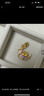 周大生【新年礼物】莫奈黄金吊坠女足金月下玫瑰荧光珐琅配项链送女友 月下玫瑰吊坠-赠银链&荧光灯 1.10g 实拍图