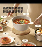 京东京造 汤锅 白麦饭石色不粘汤锅家用煮炖锅 燃气电磁炉通用 带蒸格24cm 实拍图