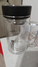 富光拾喜双层玻璃杯男女办公杯耐热防烫带手柄带滤网大容量杯子520ml黑色 实拍图