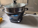 扬子电炒锅不粘锅一体插电多功能铁锅蜂窝铸铁蒸炒煎炸家用电炒菜锅爆炒一体式电热锅加深大功率2100W 内径32cm单蒸笼＋蜂窝定时款【适用2-4人】 实拍图