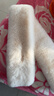 围巾女冬款獭兔毛冬季加厚围脖仿皮草围巾女学生韩版百搭保暖脖套 米白色 实拍图