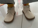 牧童宝宝靴子冬季加绒保暖皮靴洋气软底马丁靴小女孩短靴 象牙米26 实拍图
