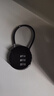 罕码 圆形钢丝绳密码锁小挂锁 柜子锁宿舍锁行李箱锁门锁防盗锁小锁头 38mm黑色 实拍图
