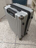 欧遥行李箱高颜值加厚拉链拉杆箱大容量结实耐用男女旅行密码箱硬皮箱 加厚防刮耐磨【银灰色】双层防爆 26英寸 【大学生住宿】 实拍图
