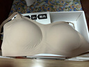 蕉内5系内衣女士收副乳聚拢小胸果冻条软支撑无钢圈防卷边无痕文胸罩 茶肤 L （75C/80A/80B） 实拍图