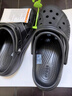 CROCS卡骆驰洞洞鞋贝雅男鞋女鞋轻便耐磨一脚蹬拖鞋休闲鞋|10126 黑色-001 43 (270mm) 实拍图
