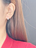 珍尚银中国黄金银耳钉女轻奢高级感2026新款S925耳环饰送女朋友生日礼物 实拍图