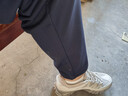 必迈（bmai）秋冬新款跑步轻弹抓绒长裤腰包款防风保暖训练运动裤通勤训练长裤 黛蓝 XL 男 实拍图