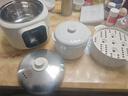 美的（Midea）电炖锅1-2人电炖盅隔水炖锅家用燕窝炖盅陶瓷炖汤盅电炖锅婴儿辅食小炖锅煲汤电炖锅电砂锅煲汤锅 1L 【1L=3碗】不锈钢底锅 带蒸笼DZE1088 实拍图