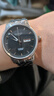 冠琴（GUANQIN）瑞士认证手表男士全自动机械表防水夜光双日历国表商务百搭男表 条钉刻度钢带本黑 实拍图