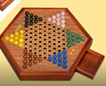 御圣 跳棋玻璃珠跳跳棋大号儿童益智早教启蒙游戏棋成人学生儿童礼物 六角形跳棋盘+【玻璃珠套装】 实拍图