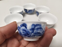 末都景德镇陶瓷手绘功夫茶杯茶具青花瓷山水品茗杯主人杯单杯普洱茶盏 山水-小口杯【30ML】 实拍图